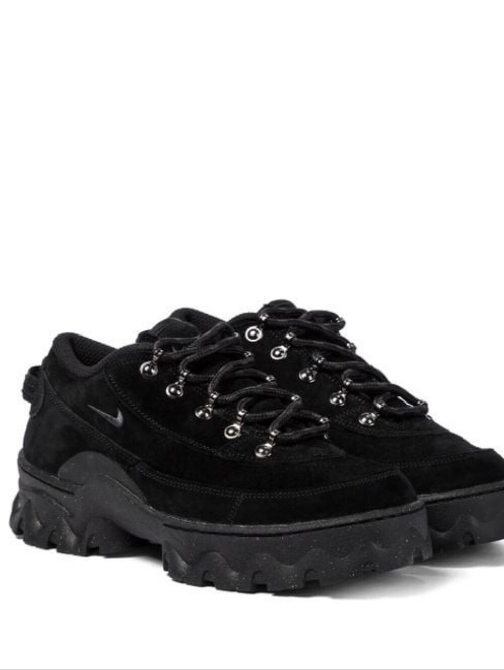 Nike Womens Triple Black Lahar Low Suede Leather Shoes Size Womens 8/Mens 6.5 - Picture 3 of 15
